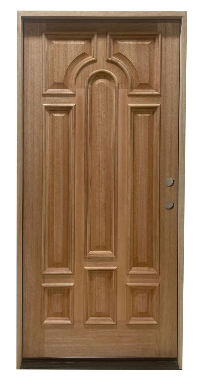 Puerta exterior de caoba de 3 pies x 6 pies 8 pulgadas sin vidrio
