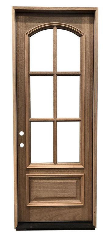 3 ft. x 8 ft. Exterior Mahogany Door Arched 6 Lite