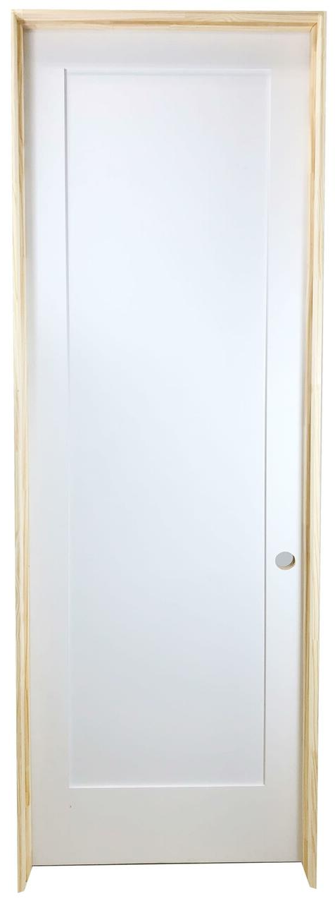 3 ft. x 8 ft. White 1-Panel Shaker Solid Core Primed MDF Prehung Interior Door