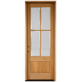 3/0x8/0 Exterior Mahogany Prehung Single Door With 4 Lites