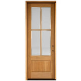 3/0x8/0 Exterior Mahogany Prehung Single Door With 4 Lites