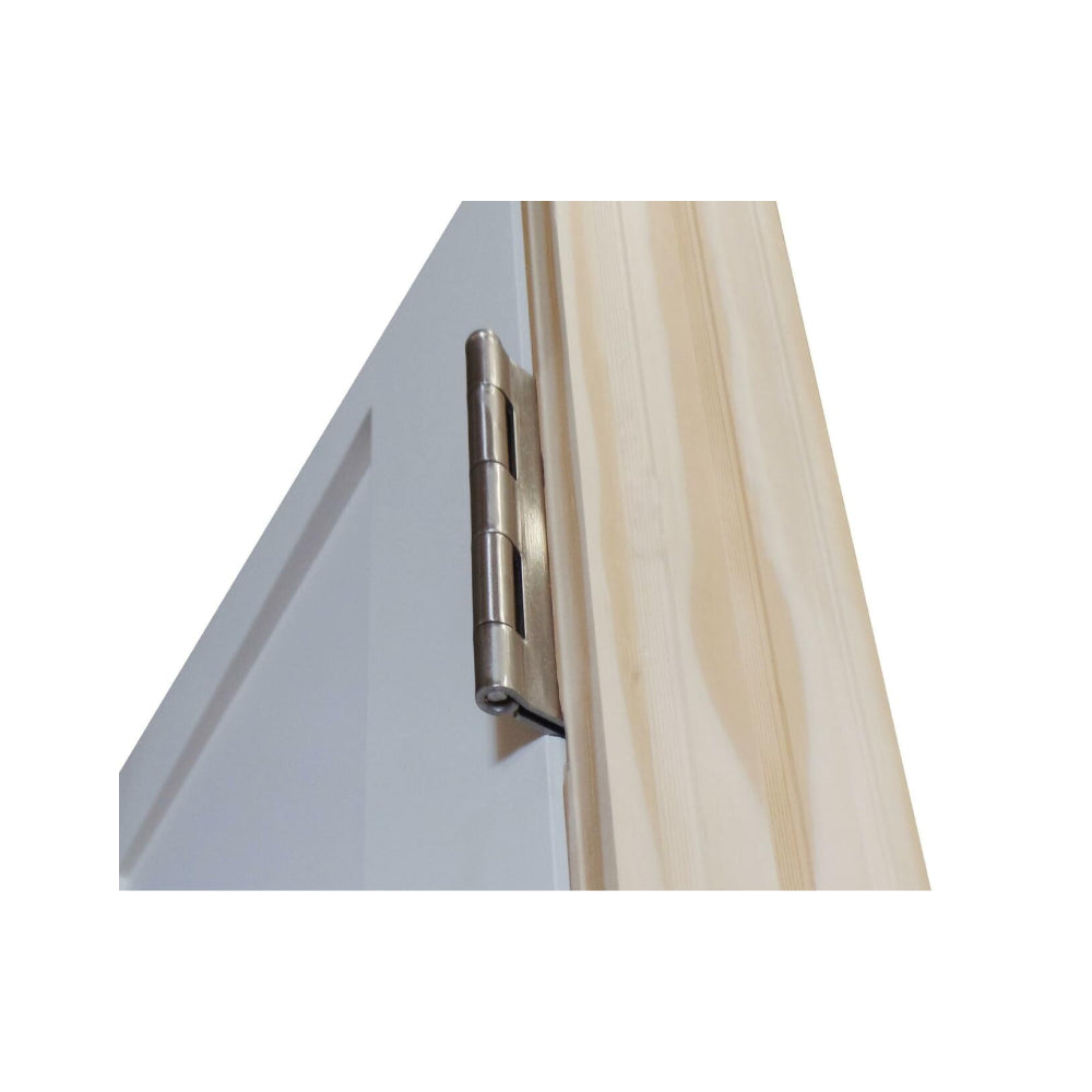 4 ft. x 6 ft. 8 in. White Shaker 2-Panel Solid Core Primed MDF Prehung Interior French Door