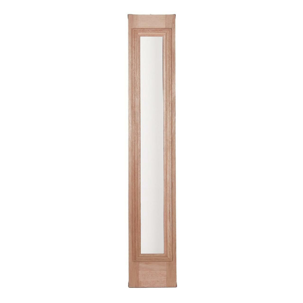4 ft. 5 in. x 6 ft. 8 in. Exterior Mahogany Door One Line Glass with One Sidelite