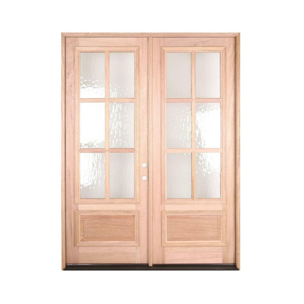 6 ft. x 8 ft. Exterior Mahogany Prehung Double Door 6 Lite