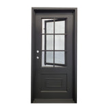 3 ft. x 6 ft. 8 in. 6 Lite Exterior Wrought Iron Door