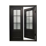 6ft. x 8ft. 6 Lite Double Wrought Iron Door
