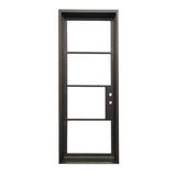 3 ft. 6 in. x 8 ft. Single Exterior Wrought Iron Door