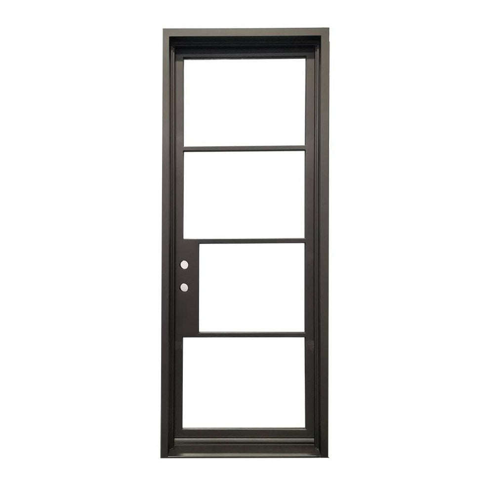 3 ft. 6 in. x 8 ft. Single Exterior Wrought Iron Door