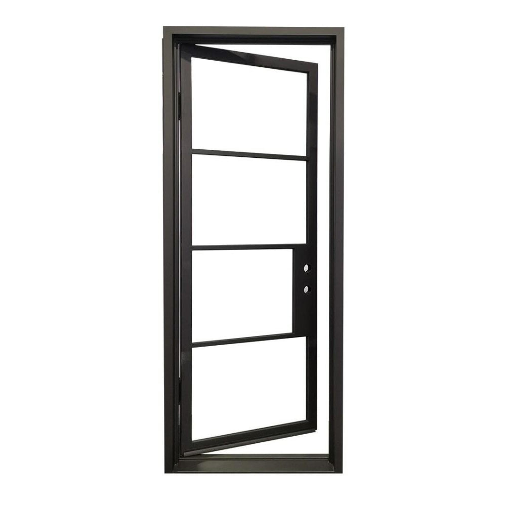 3 ft. 6 in. x 8 ft. Single Exterior Wrought Iron Door