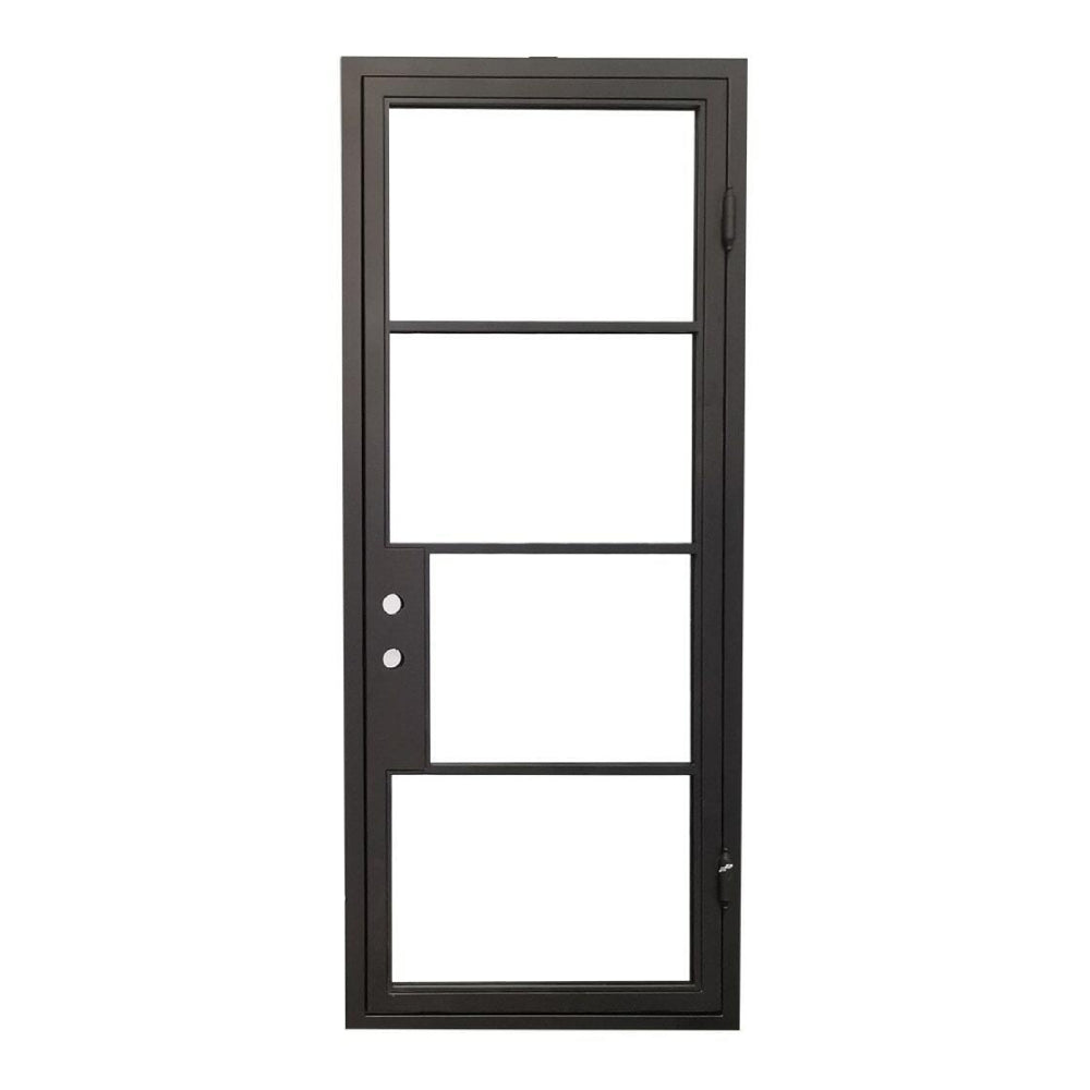 3 ft. 6 in. x 8 ft. Single Exterior Wrought Iron Door