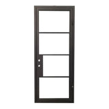 3 ft. 6 in. x 8 ft. Single Exterior Wrought Iron Door