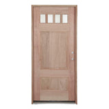 3 ft. x 6 ft. 8 in. Exterior Mahogany Door Craftsman Style with 1/7 Glass