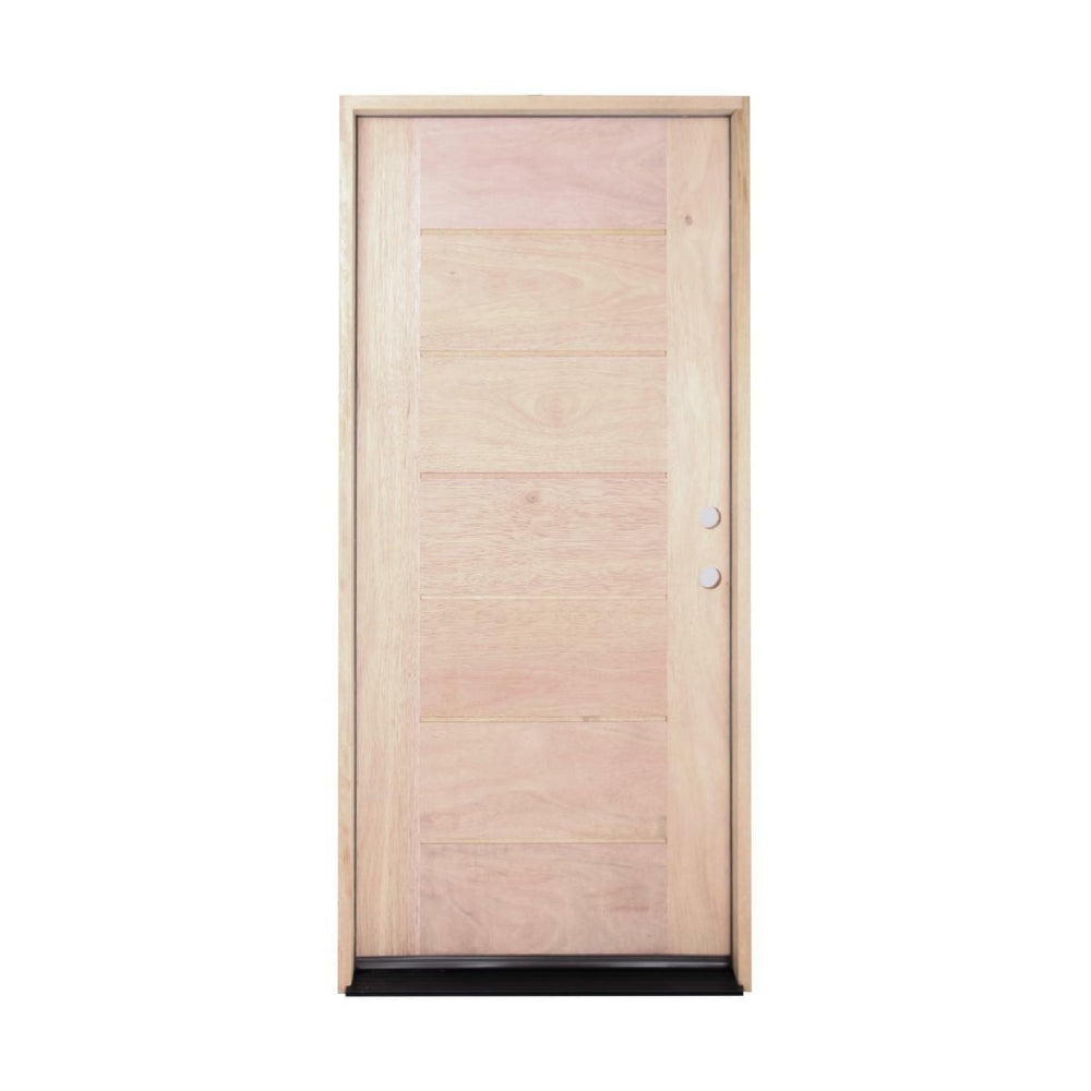 3 ft. x 6 ft. 8 in. Exterior Mahogany Door Horizontal Line