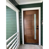 Puerta exterior de caoba de 3 pies x 6 pies 8 pulgadas con vidrio de una sola línea