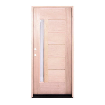 3 ft. x 6 ft. 8 in. Exterior Mahogany Door One Line Glass