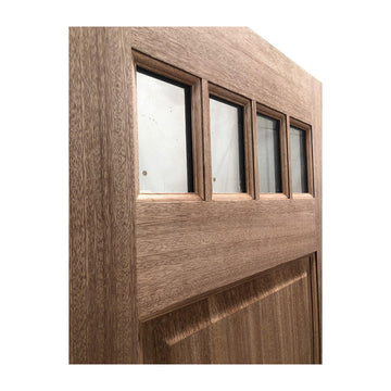 3 ft. x 6 ft. 8 in. Exterior Mahogany Door Slab 4 Lite