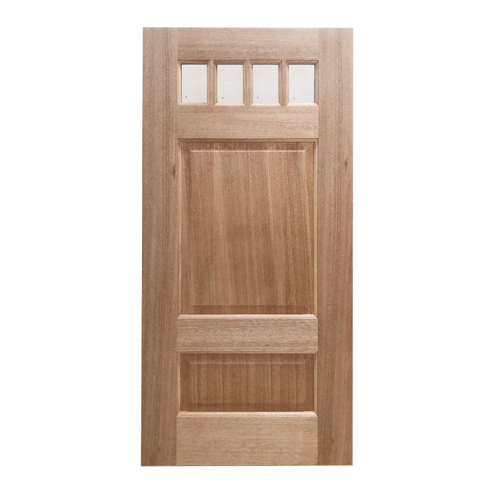 3 ft. x 6 ft. 8 in. Exterior Mahogany Door Slab 4 Lite