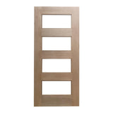 Losa de puerta exterior de caoba de 3 pies x 6 pies 8 pulgadas Modern 4 Lite