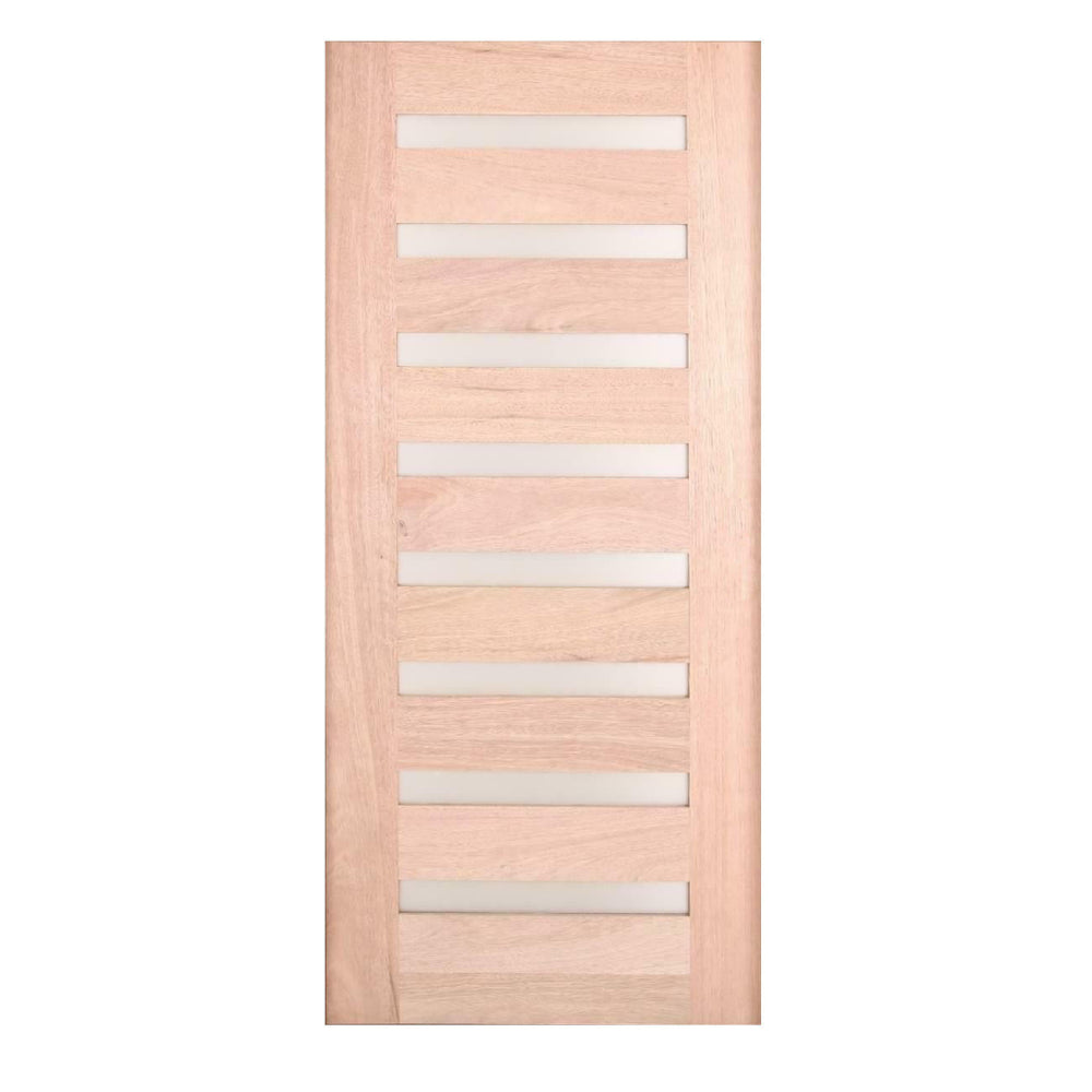 3 ft. x 6 ft. 8 in. Exterior Mahogany Door Slab Modern 8 Lite