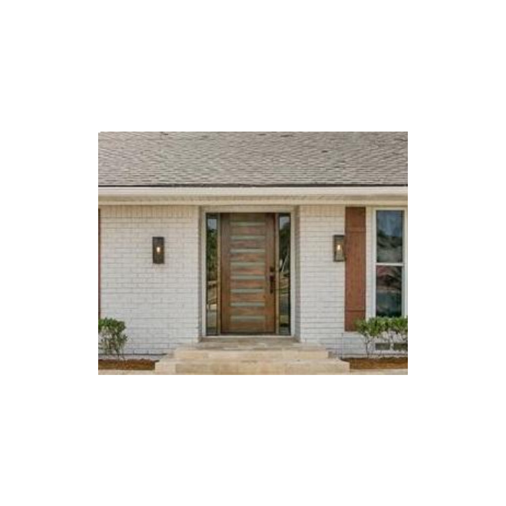 3 ft. x 6 ft. 8 in. Mahogany Exterior Prehung Door Modern 8 Lite