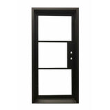 Puerta de hierro forjado para exterior individual de 3 pies x 6 pies 8 pulgadas