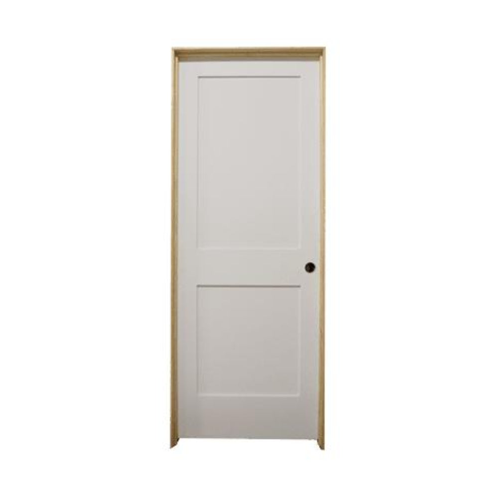 3 ft. x 6 ft. 8 in. White 2-Panel Shaker Solid Core Primed MDF Prehung Interior Door