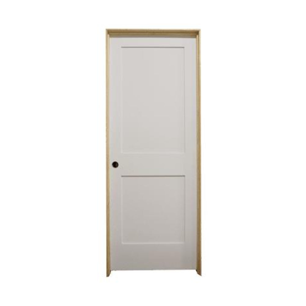 3 ft. x 6 ft. 8 in. White 2-Panel Shaker Solid Core Primed MDF Prehung Interior Door