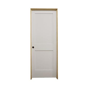 3 ft. x 6 ft. 8 in. White 2-Panel Shaker Solid Core Primed MDF Prehung Interior Door