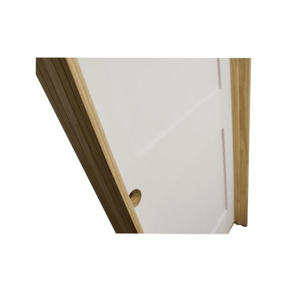 28 in. x 6 ft. 8 in. White 2-Panel Shaker Solid Core Primed MDF Prehung Interior Door