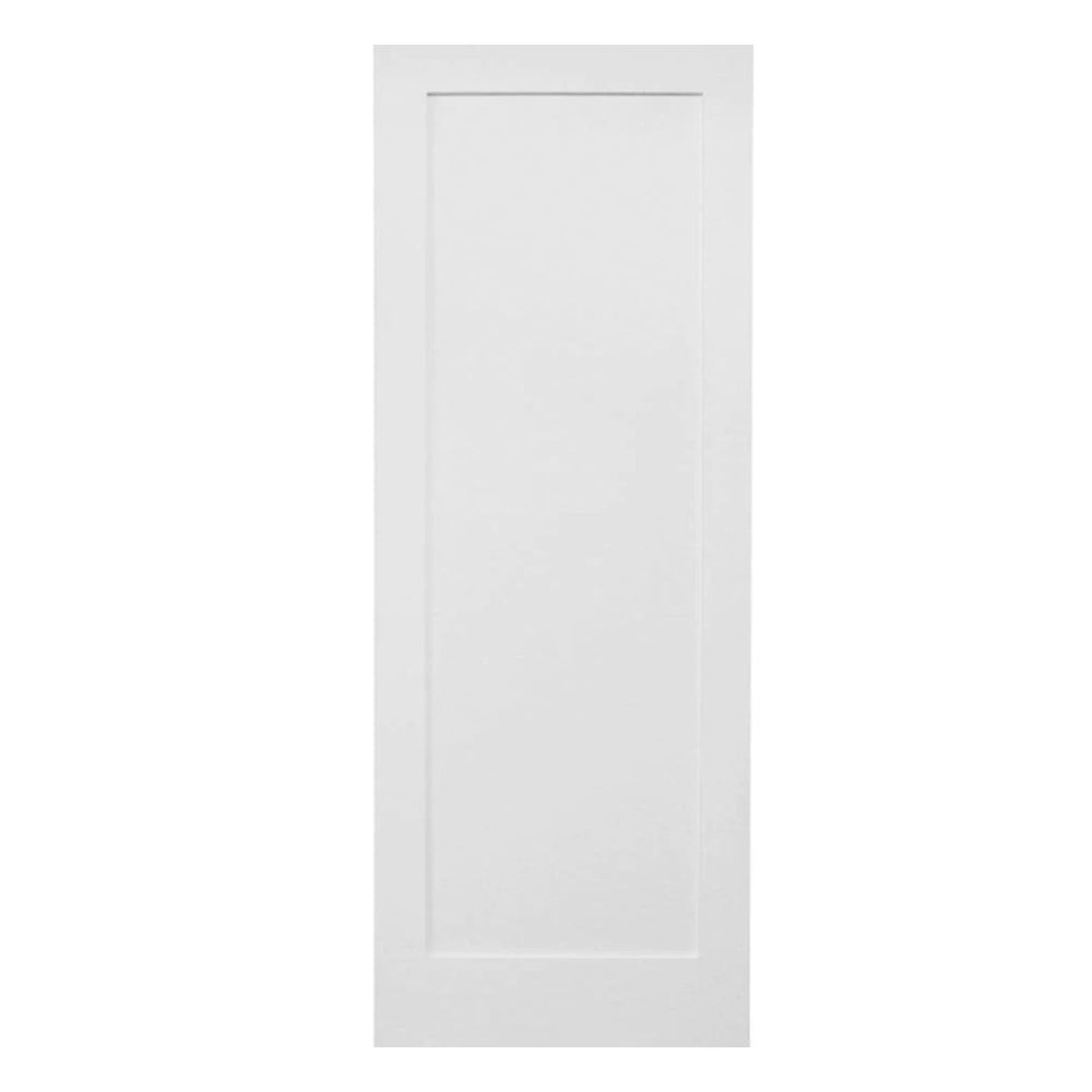 3 ft. x 6ft. 8in. White Shaker 1-Panel Solid Core Primed MDF Interior Door Slab