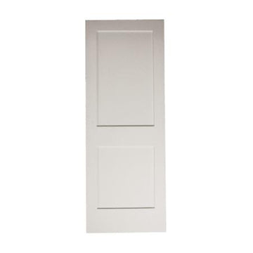 3 ft. x 6 ft. 8 in. White Shaker 2-Panel Solid Core Primed MDF Interior Door Slab