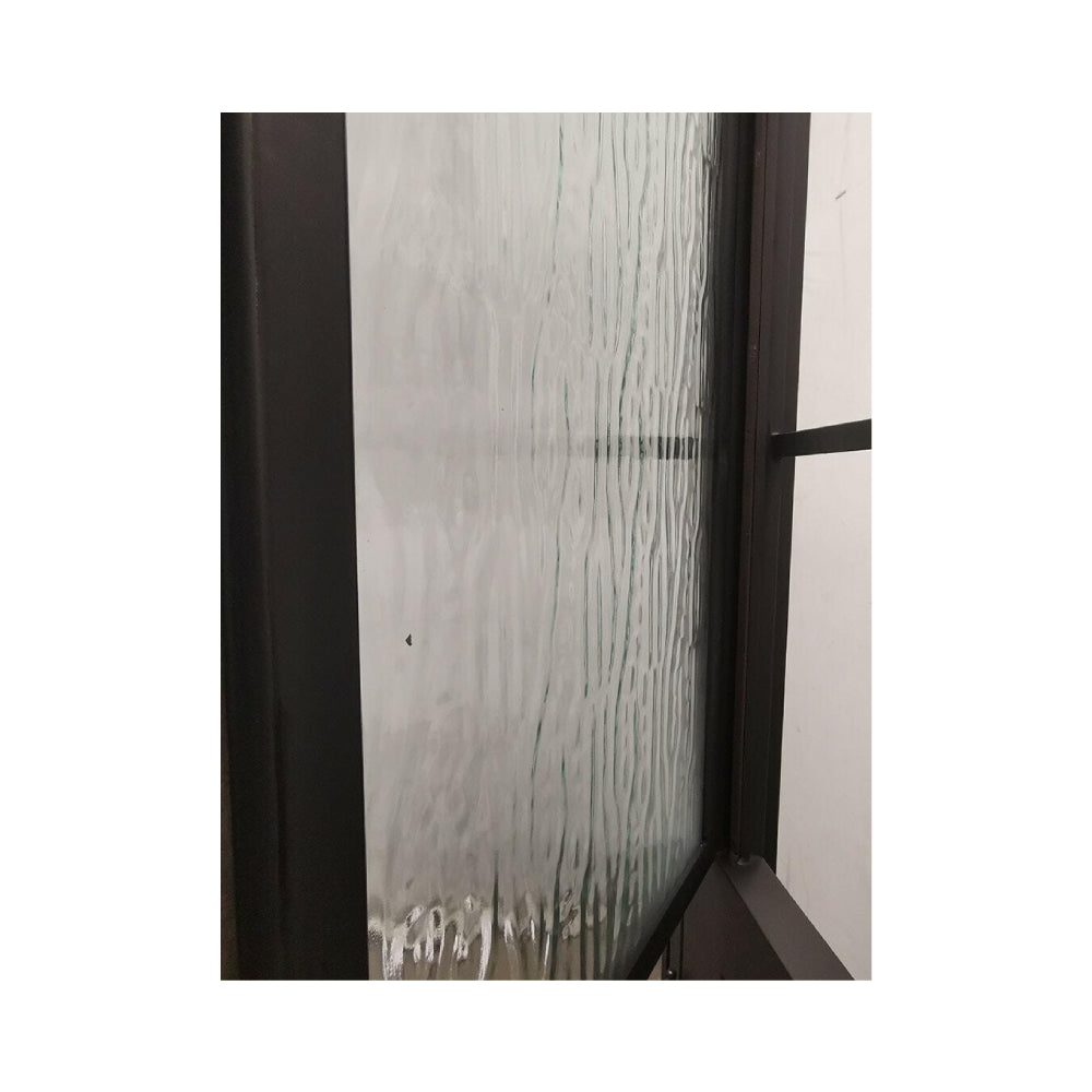 Puerta precolgada de hierro forjado para exterior de 3 pies x 8 pies y 6 paneles