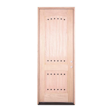 3 ft. x 8 ft. Clavos 2 Panel Exterior Mahogany Door