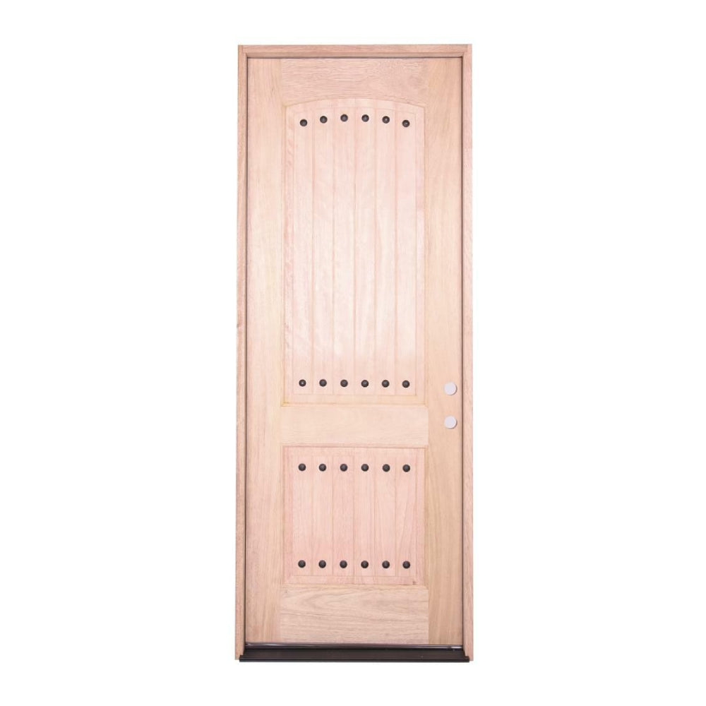 3 ft. x 8 ft. Clavos 2 Panel Exterior Mahogany Door