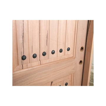 3 ft. x 8 ft. Clavos 2 Panel Exterior Mahogany Door
