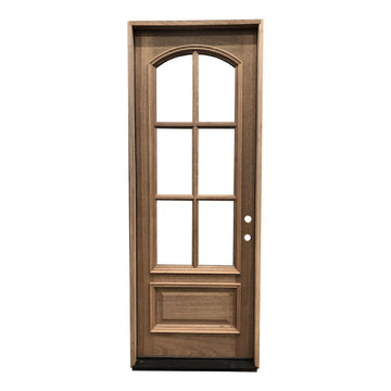 3 ft. x 8 ft. Exterior Mahogany Door Arched 6 Lite