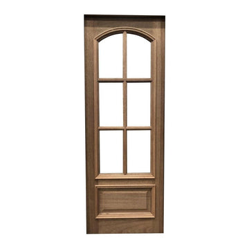 3 ft. x8 ft. Exterior Mahogany Door Slab Arched 6 Lite
