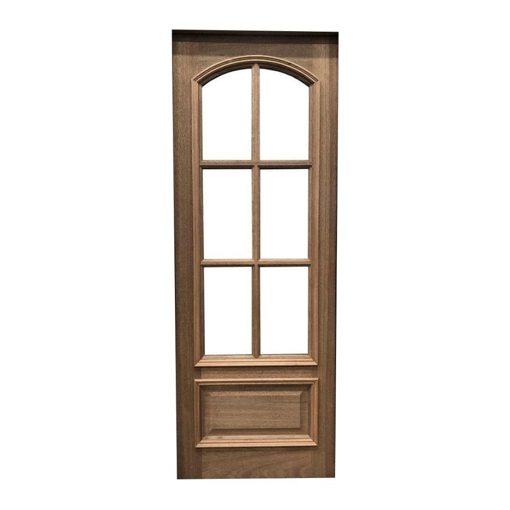 3 ft. x8 ft. Exterior Mahogany Door Slab Arched 6 Lite