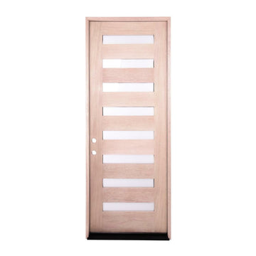 3 ft. x 8 ft. Exterior Mahogany Prehung Door Modern 8 Lite