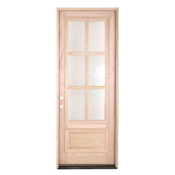 3 ft. x 8 ft. Exterior Mahogany Prehung Single Door with 6 Lite