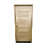 Puerta exterior de caoba con líneas horizontales de 3 pies x 8 pies