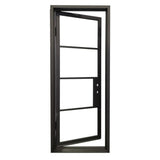 3 ft. x 8 ft. Single Exterior Wrought Iron Door