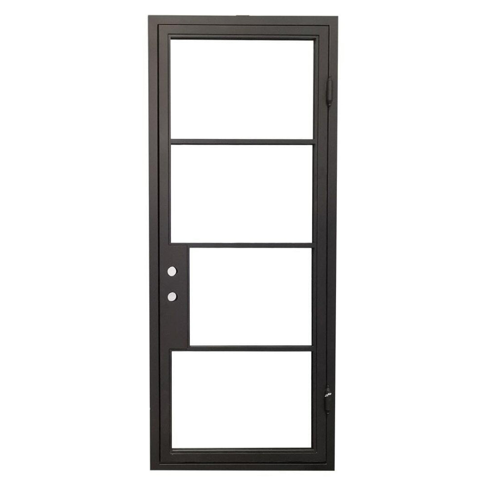 3 ft. x 8 ft. Single Exterior Wrought Iron Door