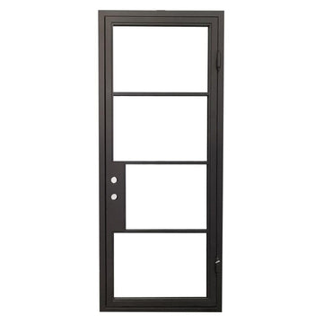 Puerta de hierro forjado para exterior individual de 3 pies x 8 pies