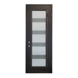 3 ft. x 8 ft. Single Exterior Wrought Iron Door with 5 Lites