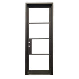 3 ft. x 8 ft. Single Exterior Wrought Iron Door