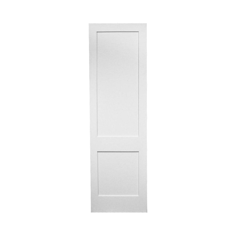 3 ft. x 8 ft. White Shaker 2-Panel Solid Core Primed MDF Interior Door Slab