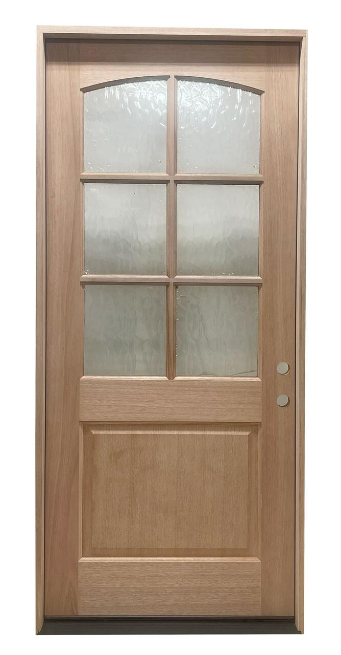 3 ft. 6 in. x 8 ft. Exterior Mahogany Door 6 Lite
