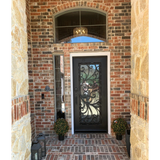 Violet 3/0x6/8 Exterior Wrought Iron Prehung Single Door
