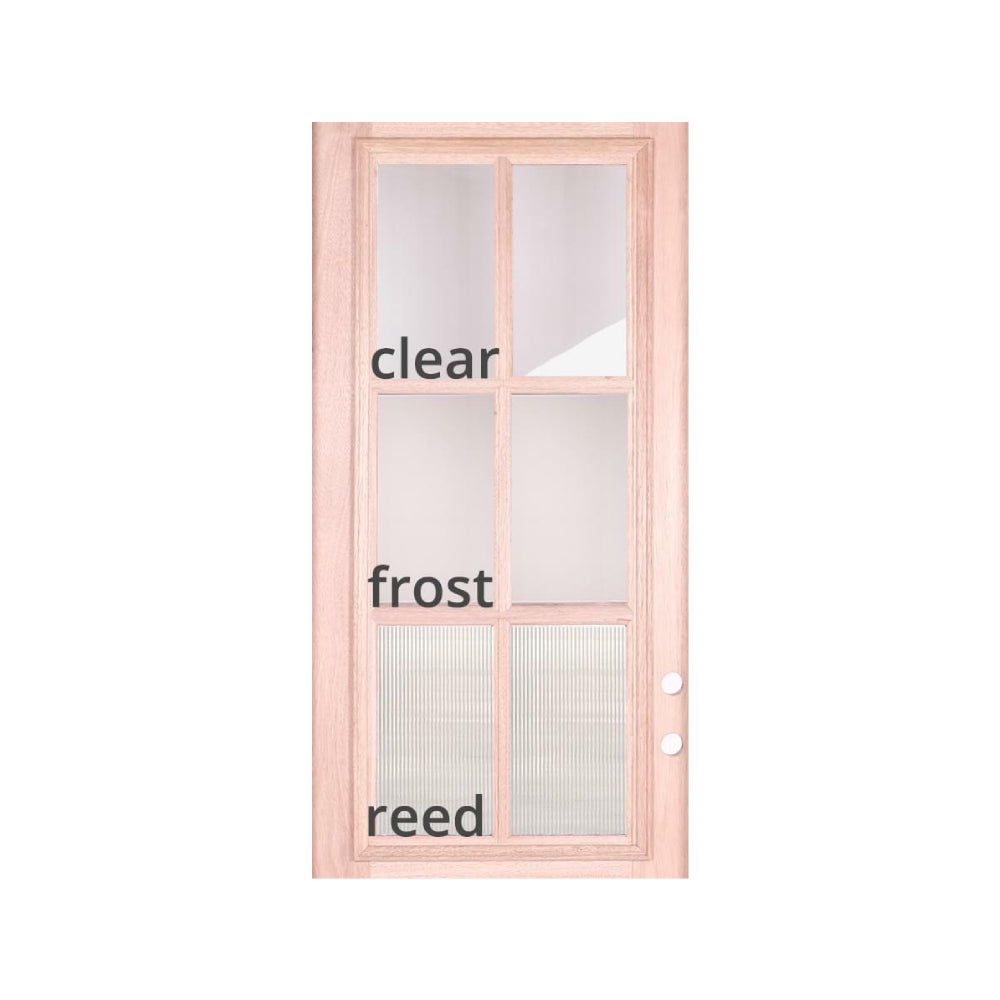 4 ft. 5 in. x 6 ft. 8 in. Exterior Mahogany Door One Line Glass with One Sidelite